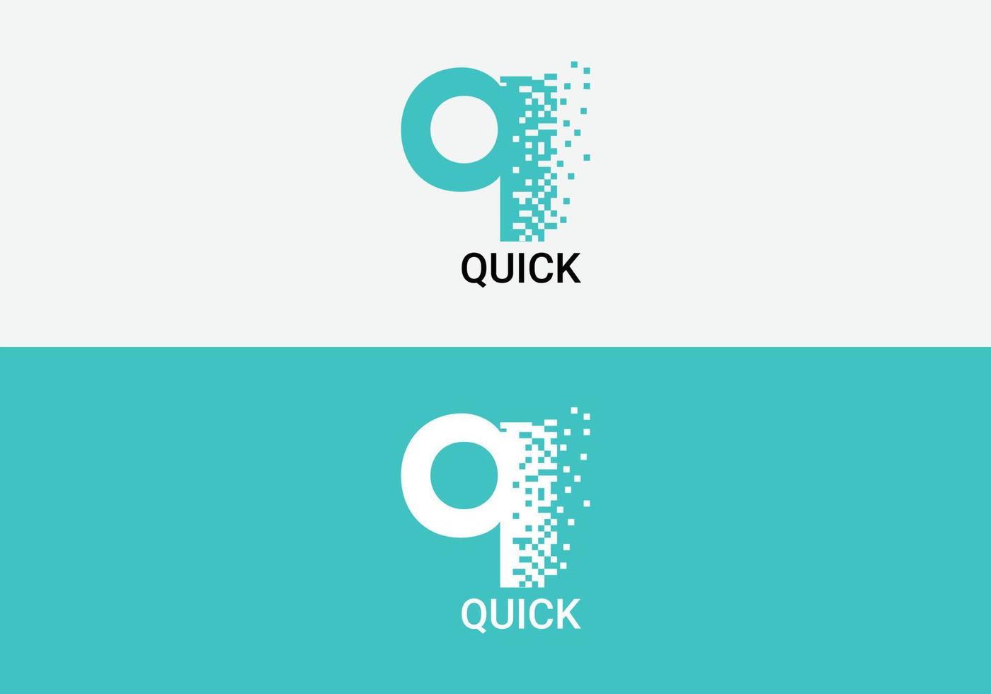 Quick Abstract Q initial modern letter logo design vector