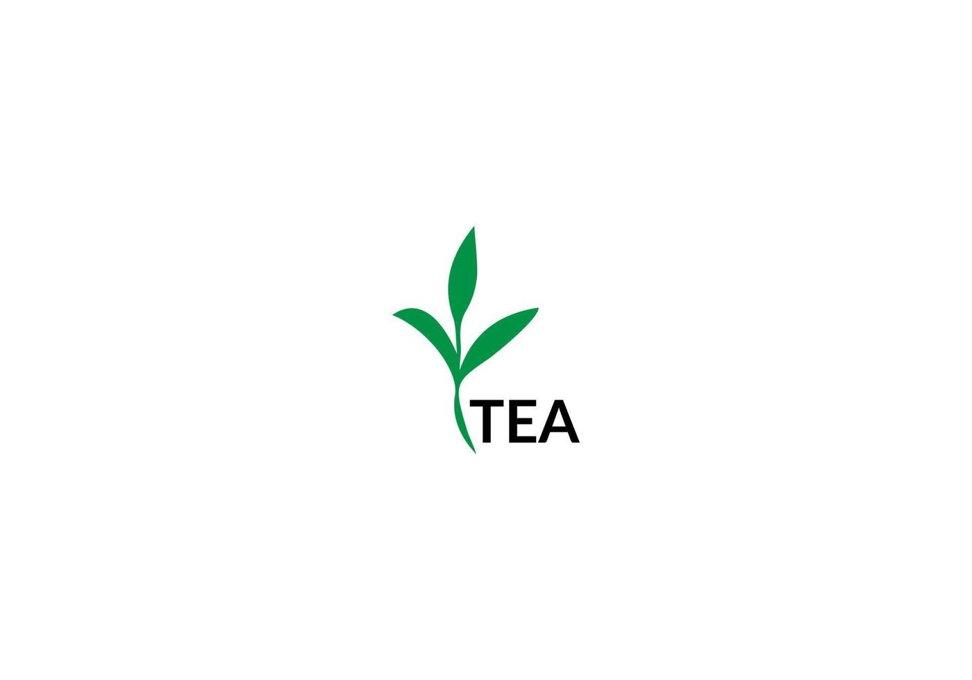 diseño de logotipo de icono de vector de té abstracto