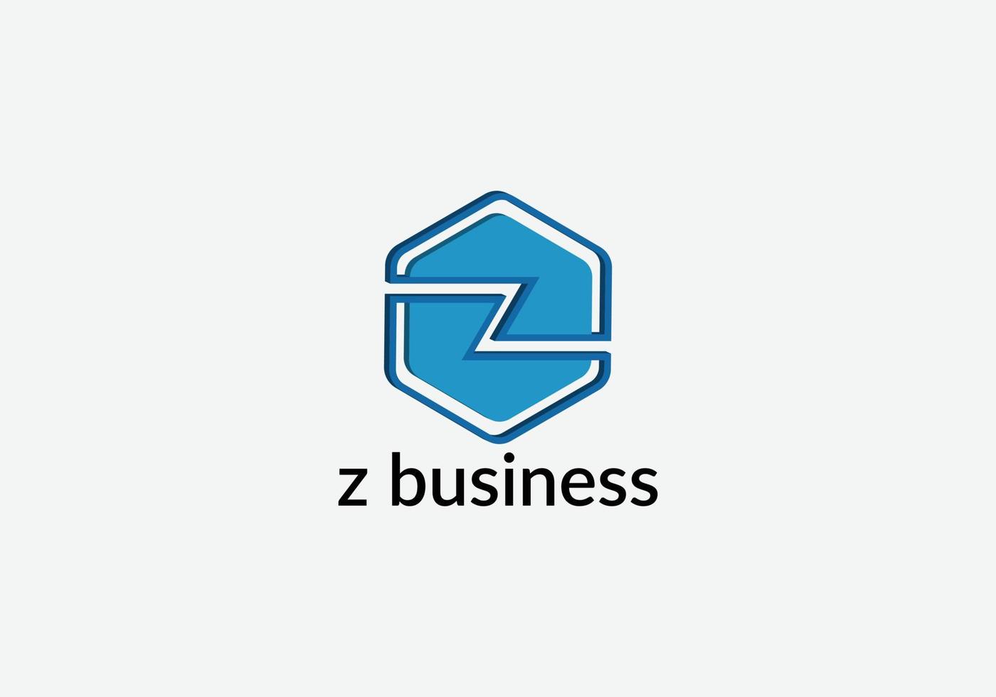 Z business Abstract z letter modern lettermarks logo design vector