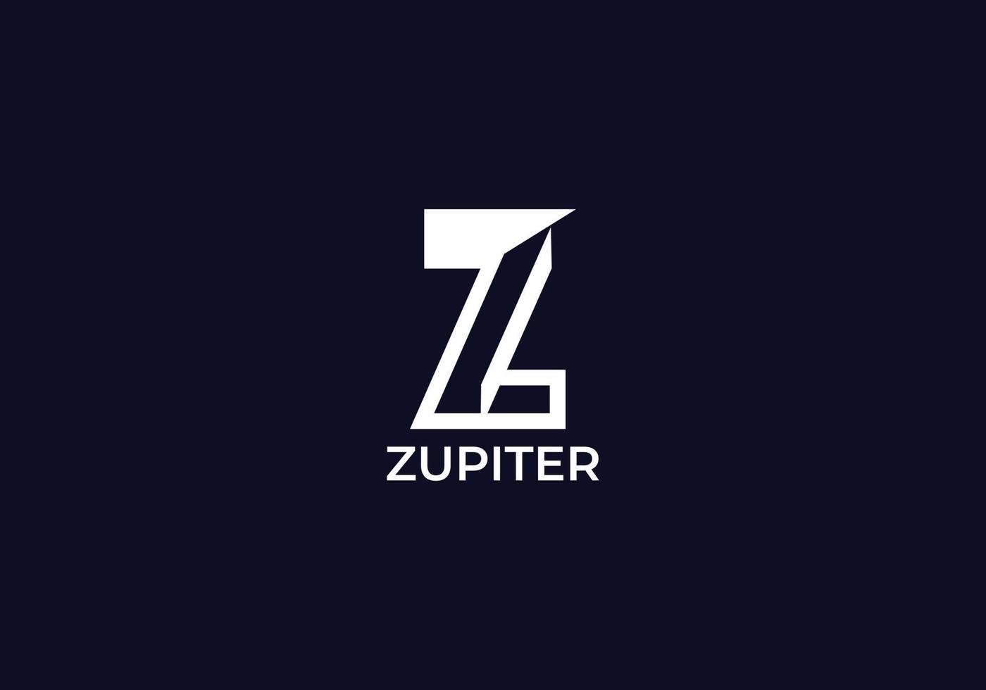 zupiter abstract z letter diseño de logotipo de letras modernas vector