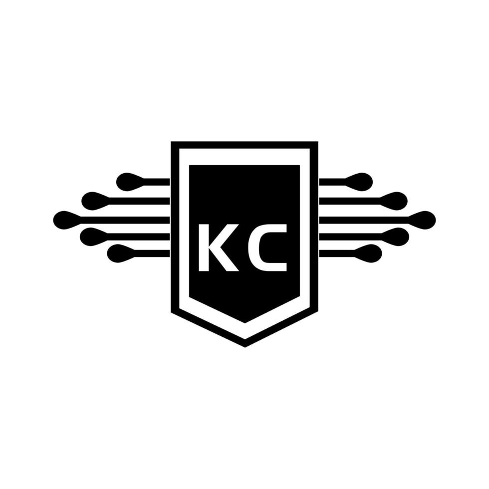 diseño de logotipo de letra kc sobre fondo blanco. concepto de logotipo de letra de iniciales creativas kc. diseño de letras kc. vector