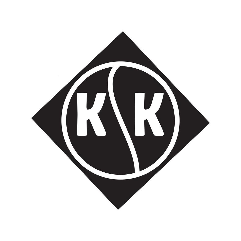 diseño del logotipo de la letra kk.kk diseño inicial creativo del logotipo de la letra kk. concepto de logotipo de letra de iniciales creativas kk. diseño de letras kk. vector