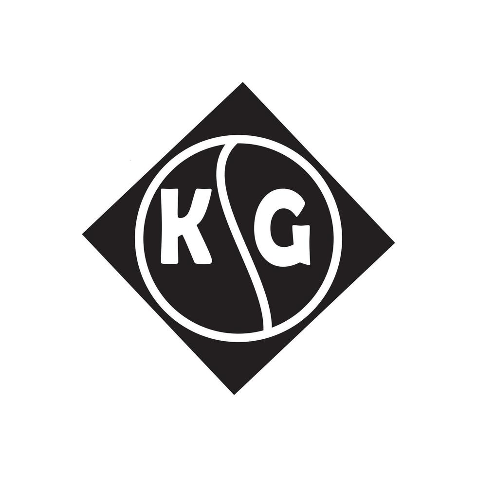 diseño de logotipo de letra kg. kg diseño de logotipo de letra kg inicial creativo. concepto de logotipo de letra de iniciales creativas kg. diseño de letra kg. vector