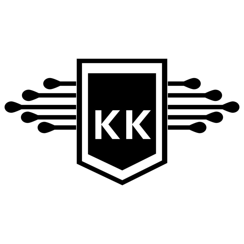 diseño del logotipo de la letra kk.kk diseño inicial creativo del logotipo de la letra kk. concepto de logotipo de letra de iniciales creativas kk. diseño de letras kk. vector