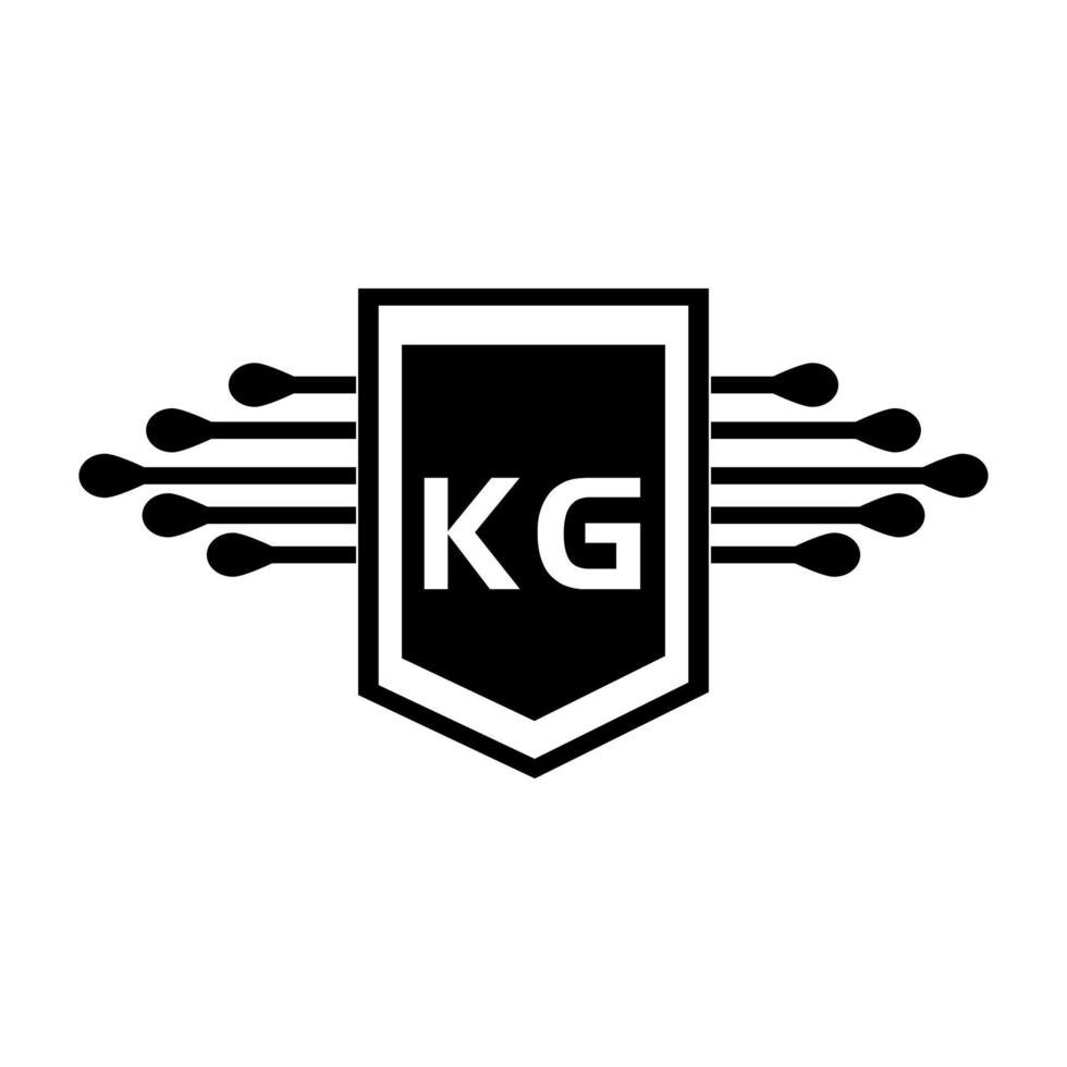 diseño de logotipo de letra kg. kg diseño de logotipo de letra kg inicial creativo. concepto de logotipo de letra de iniciales creativas kg. diseño de letra kg. vector