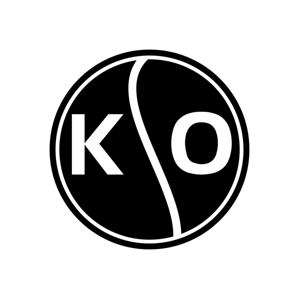 KO letter logo design.KO creative initial KO letter logo design . KO creative initials letter logo concept. KO letter design. vector