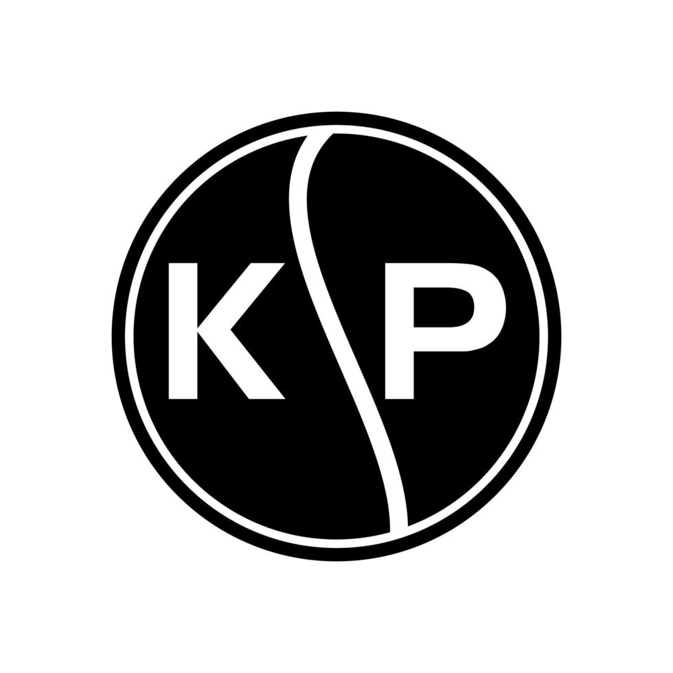 diseño del logotipo de la letra kp.kp diseño inicial creativo del logotipo de la letra kp. concepto de logotipo de letra de iniciales creativas kp. diseño de letras kp. vector