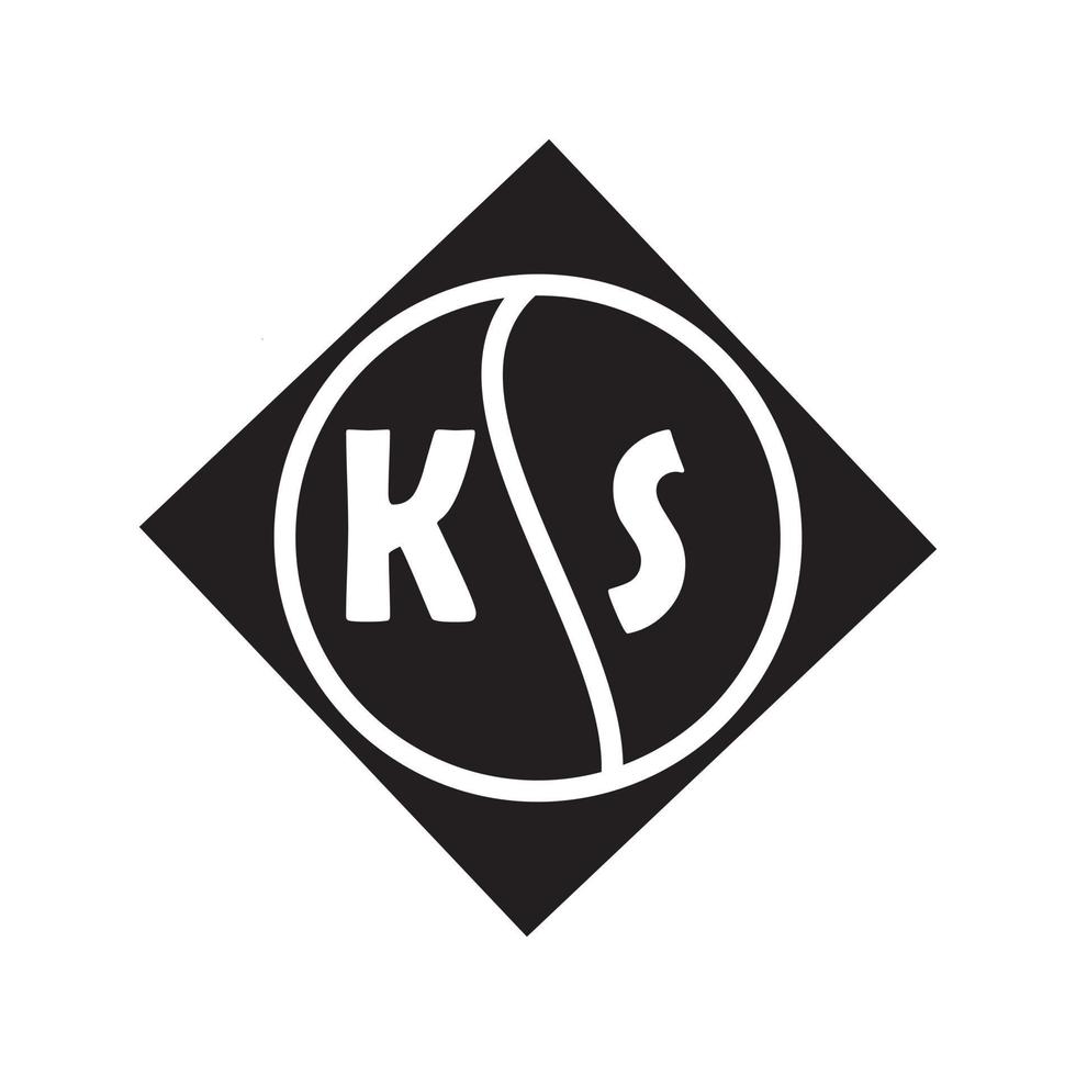 diseño del logotipo de la letra ks. diseño creativo inicial del logotipo de la letra ks. concepto de logotipo de letra de iniciales creativas ks. diseño de letras ks. vector