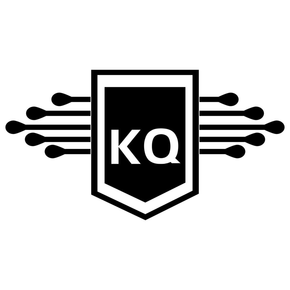 diseño del logotipo de la letra kq.kq diseño inicial creativo del logotipo de la letra kq. concepto de logotipo de letra de iniciales creativas kq. diseño de letras kq. vector