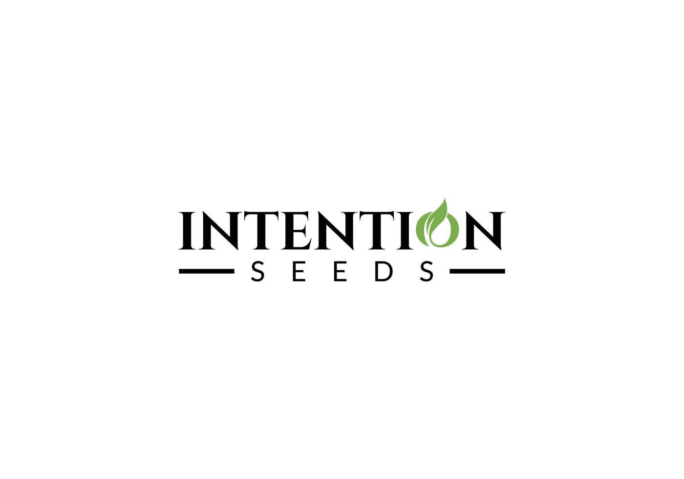 Intention seeds abstract emblem vector icon logo