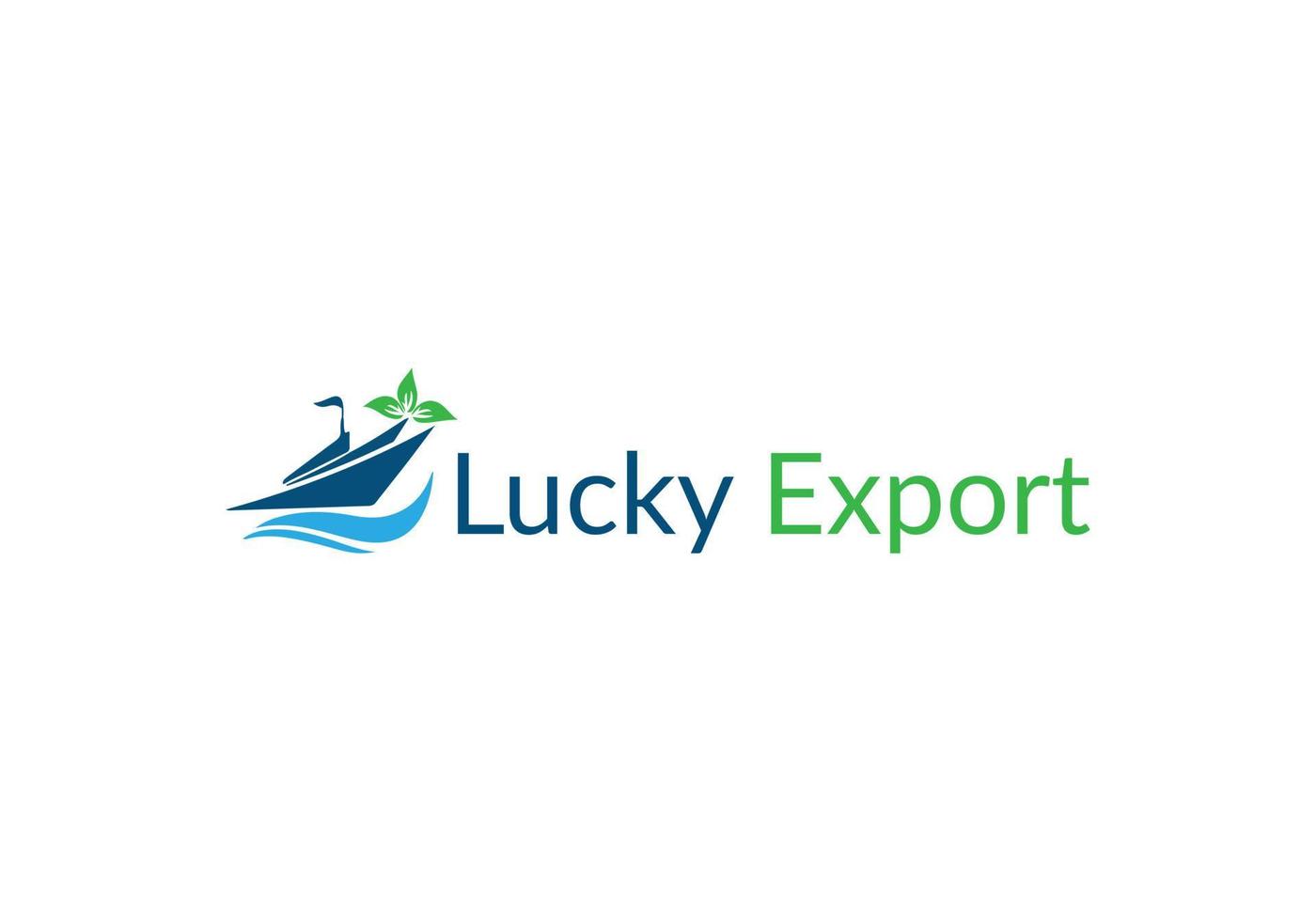 Abstract Ship emblem export logo design template vector