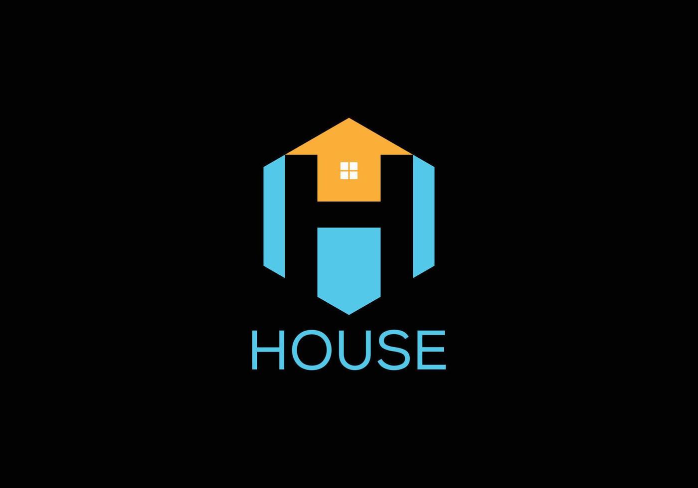 Abstract H letter house logo design template vector
