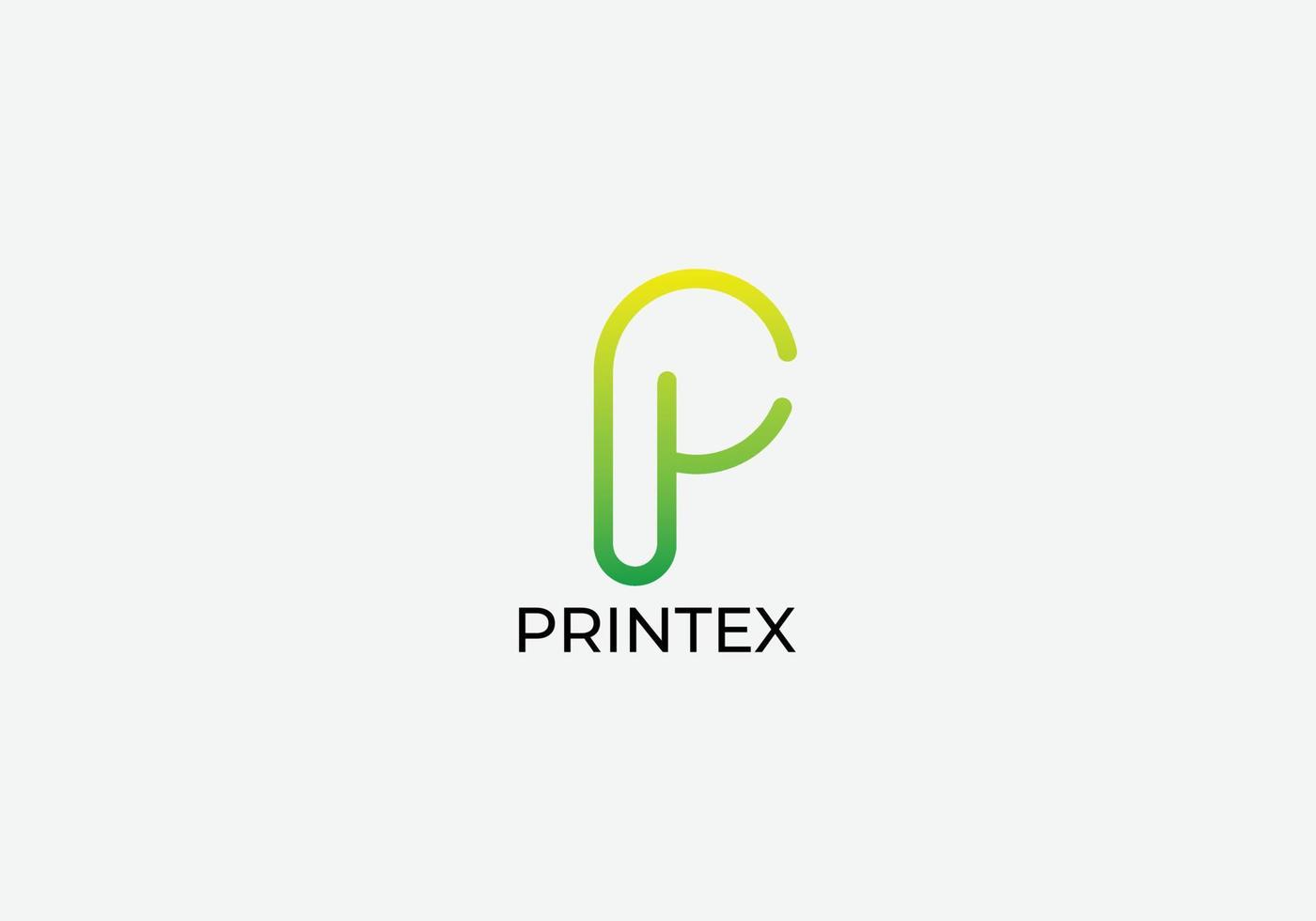 Abstract p letter modern minimalist lettermarks logo design vector