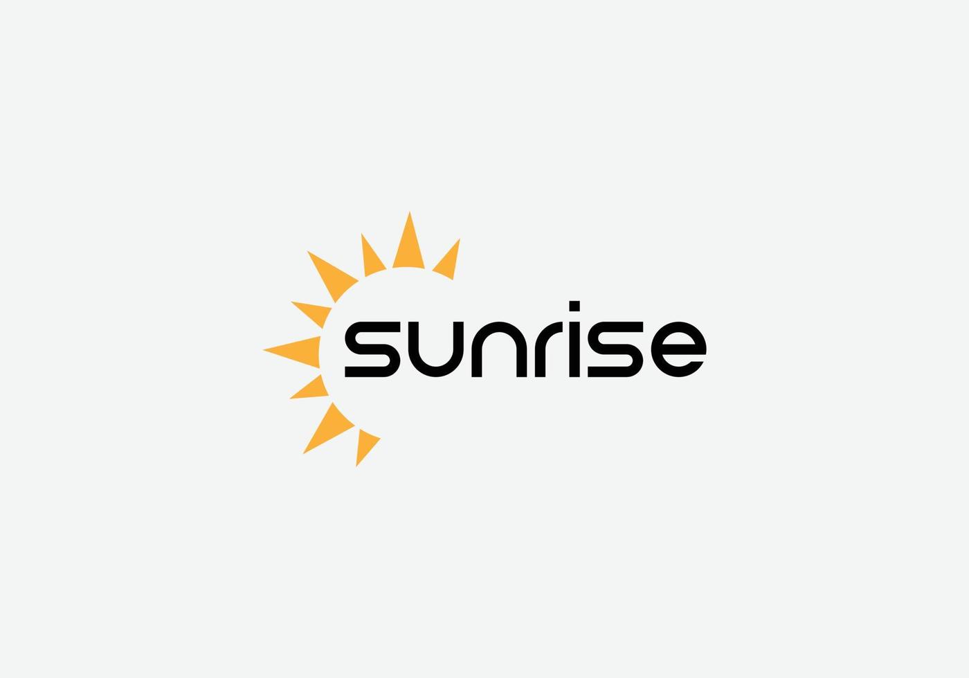 Sun Rise Abstract emblem logo design vector