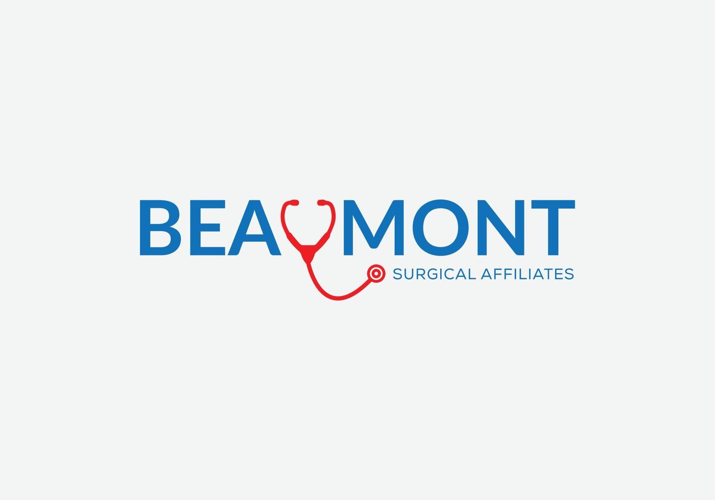 Beaumont surgical Abstract medical emblem minimalist logo design vector