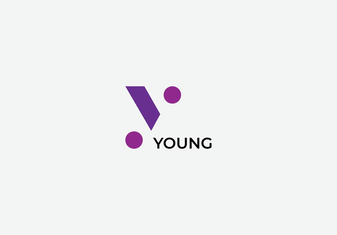 Abstract y letter minimalist logo design vector