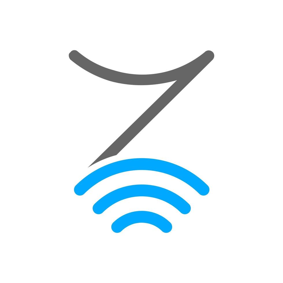 logotipo wifi inicial z vector