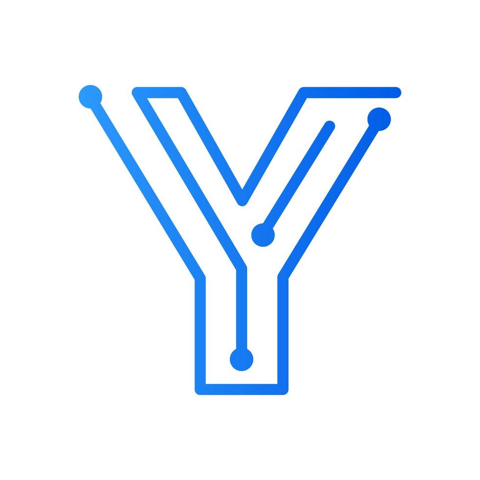 Initial Y Technology Logo 17062865 Vector Art at Vecteezy