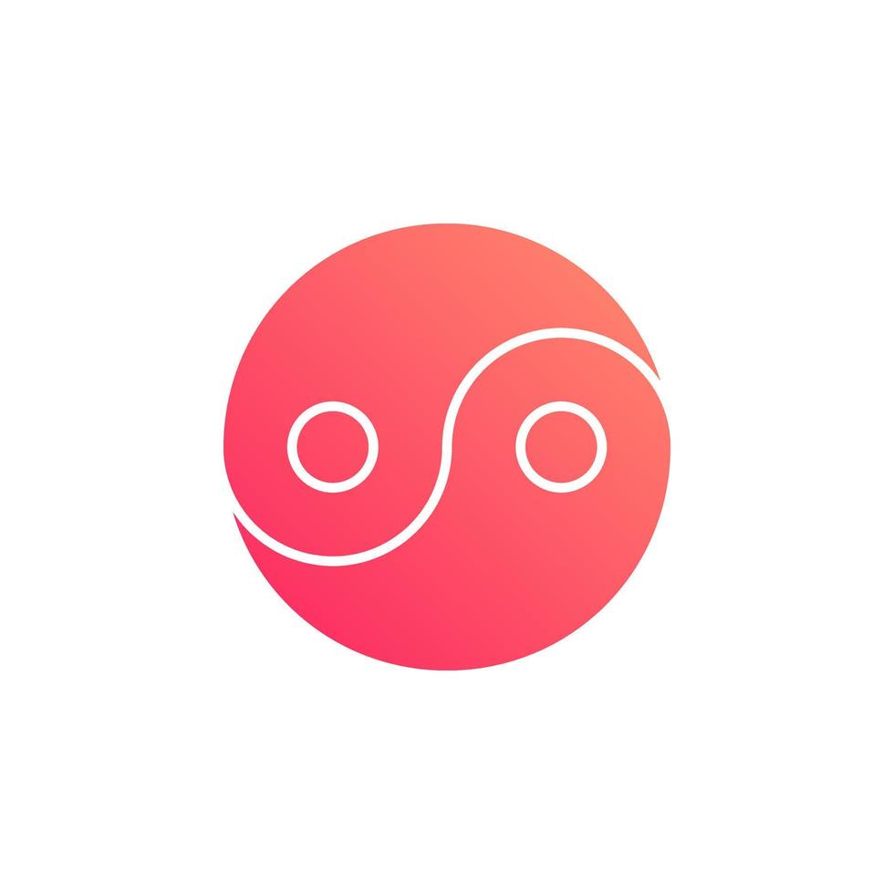 yin and yang vector for website symbol icon presentation