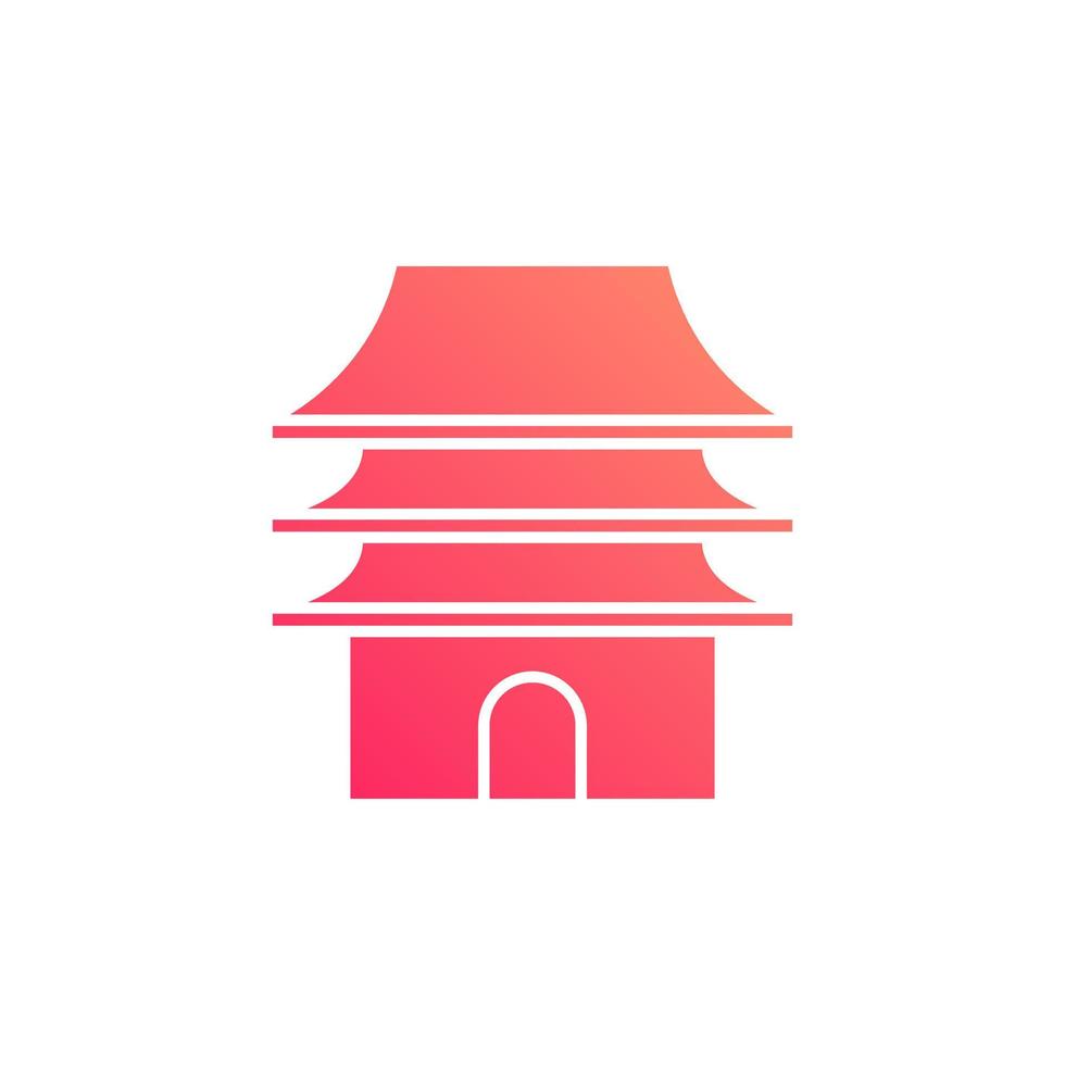 traditional chinese buildingvector for website symbol icon presentation vector