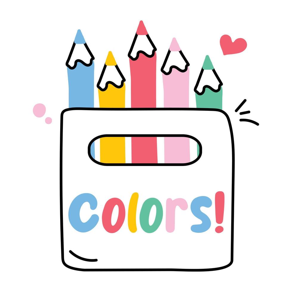 Trendy Colour Pencils vector