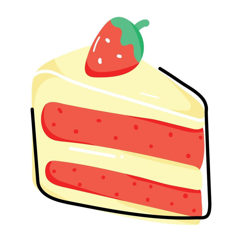 Trendy Cake Slice vector