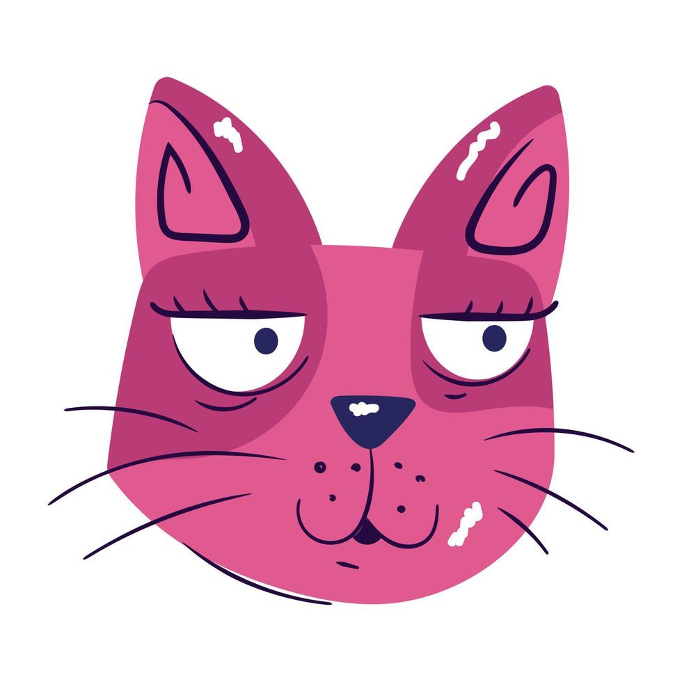 Trendy Kitten Face vector