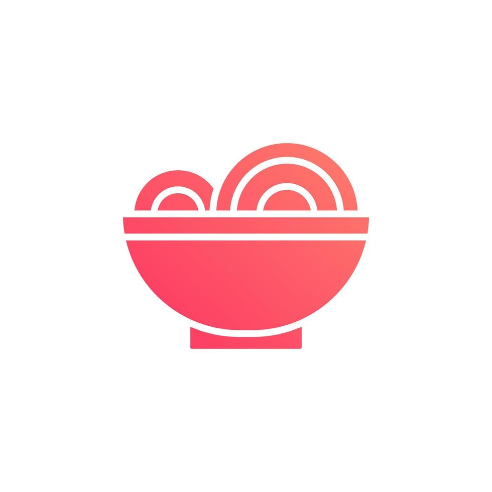 noodle bowl vector for website symbol icon presentation