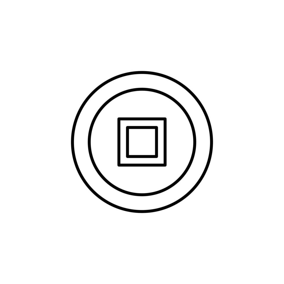 coin chinese vector for website symbol icon presentation