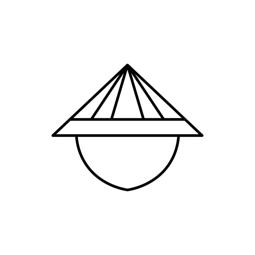 Chinese cap vector for website symbol icon presentation