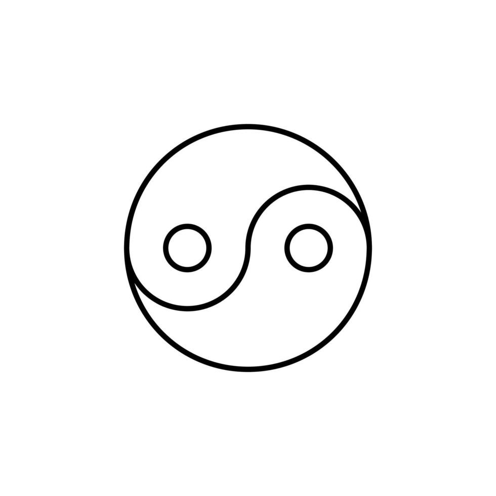 vector de yin y yang para la presentación del icono del símbolo del sitio web