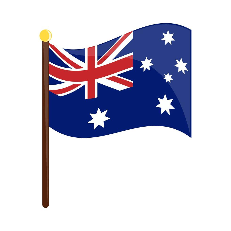 waving australia icon vector