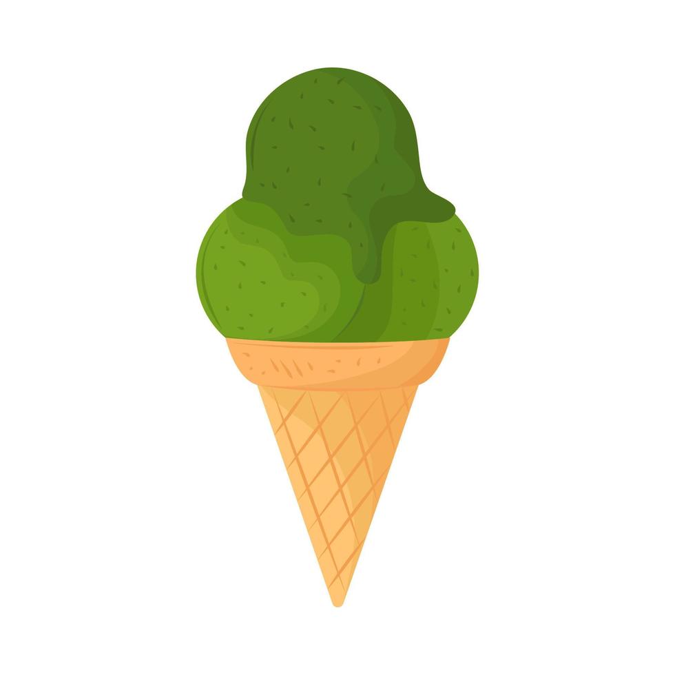 ice cream matcha vector