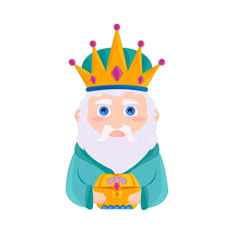 king wise melchor with gift vector