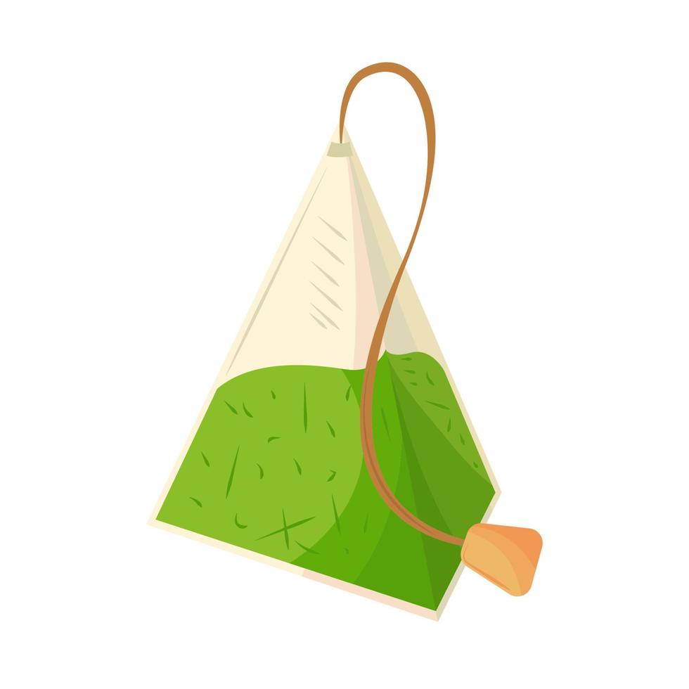 matcha tea bag vector