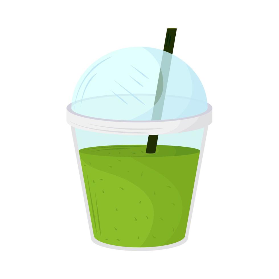 taza de té matcha desechable vector