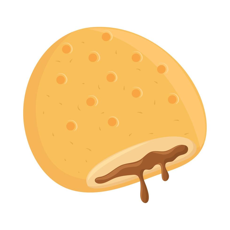 bread with chocolate vector