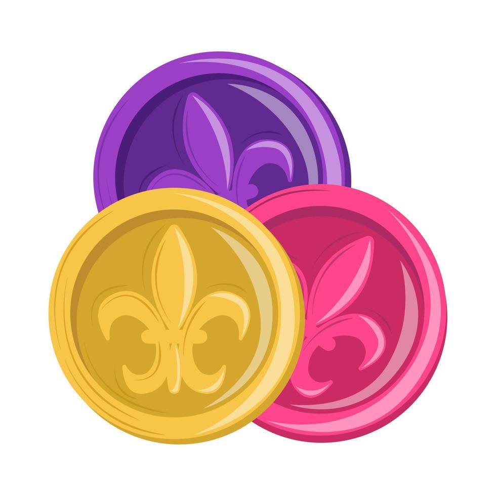 mardi gras doubloon vector