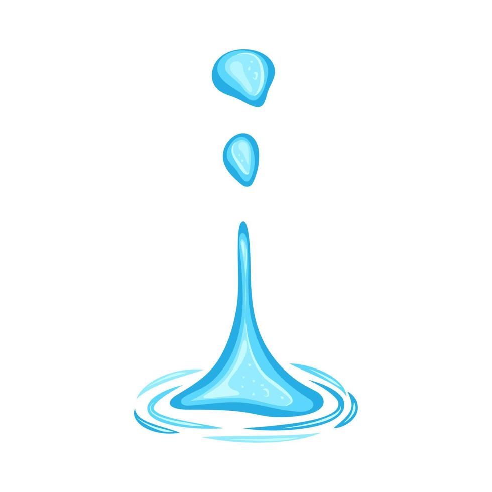 H2O splash icon vector