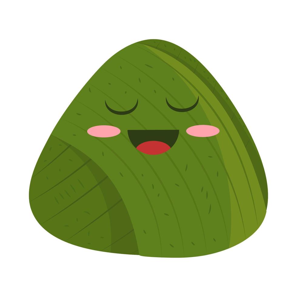 cute happy zongzi vector