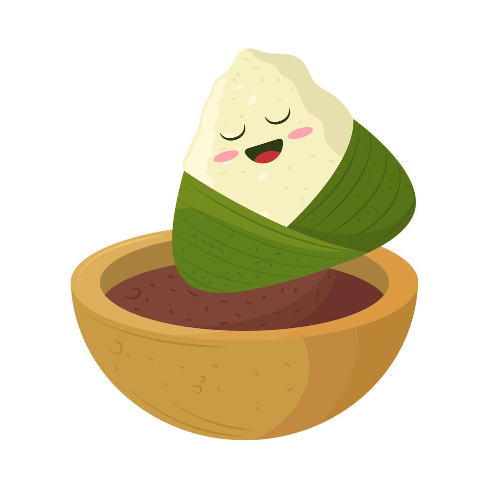 zongzi and sauce vector