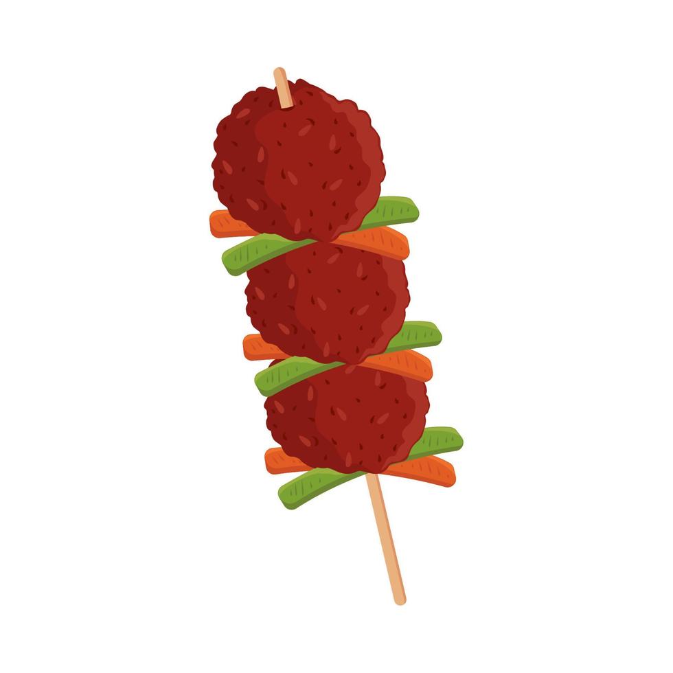 icono de brocheta de carne vector