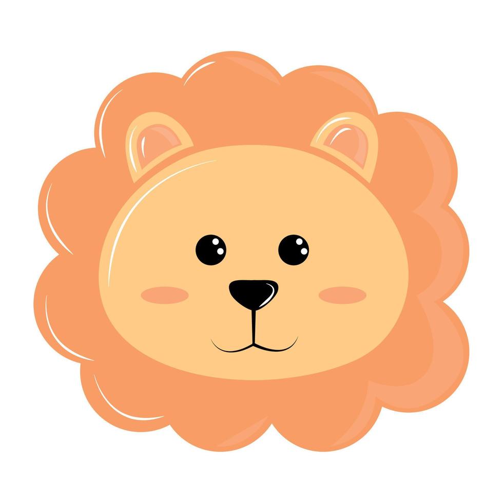 lion face cartoon vector