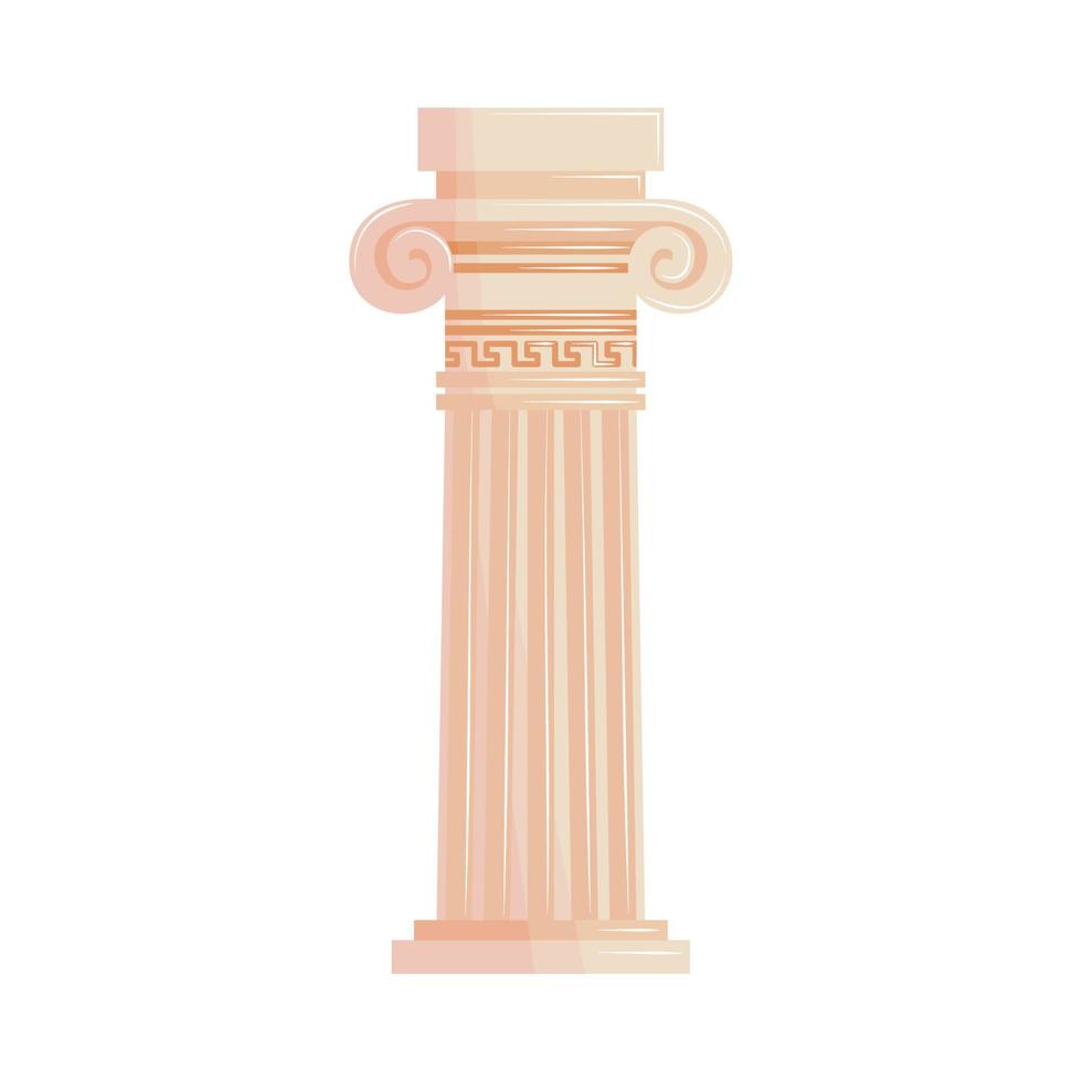 columna antigua cultura griega vector