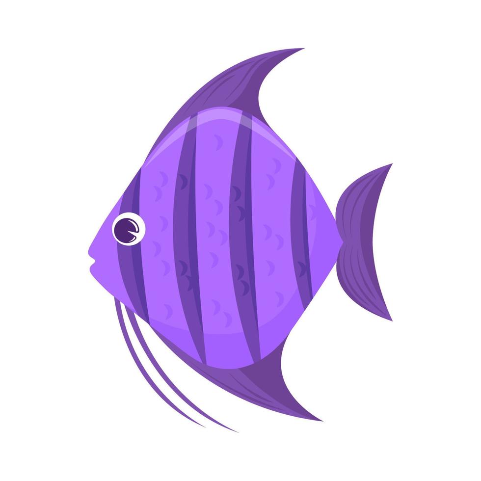 striped fish icon vector