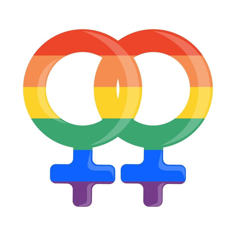 lgbtq lesbian female gender vector