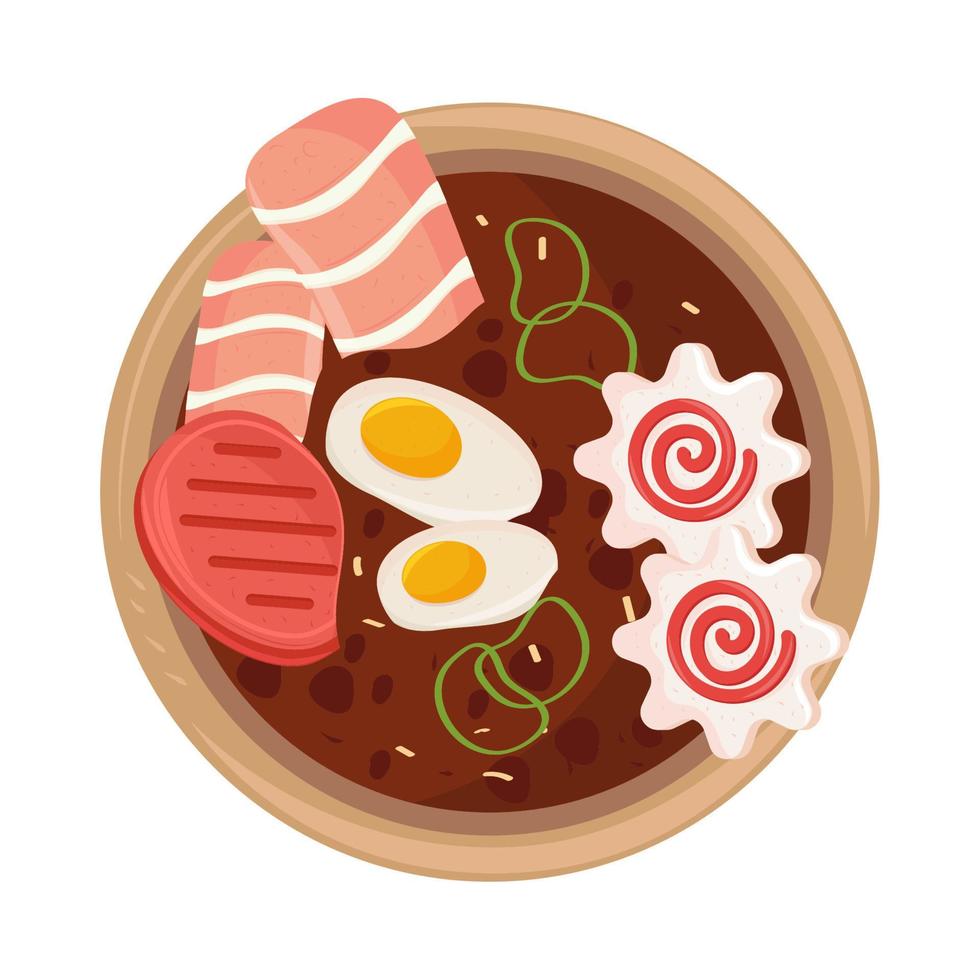 jajangmyeon korean food vector