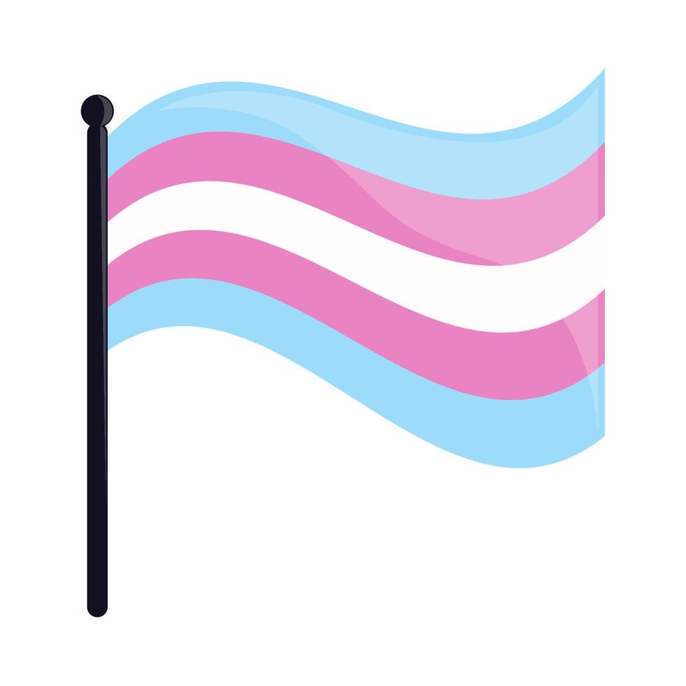 icono de bandera transgénero vector