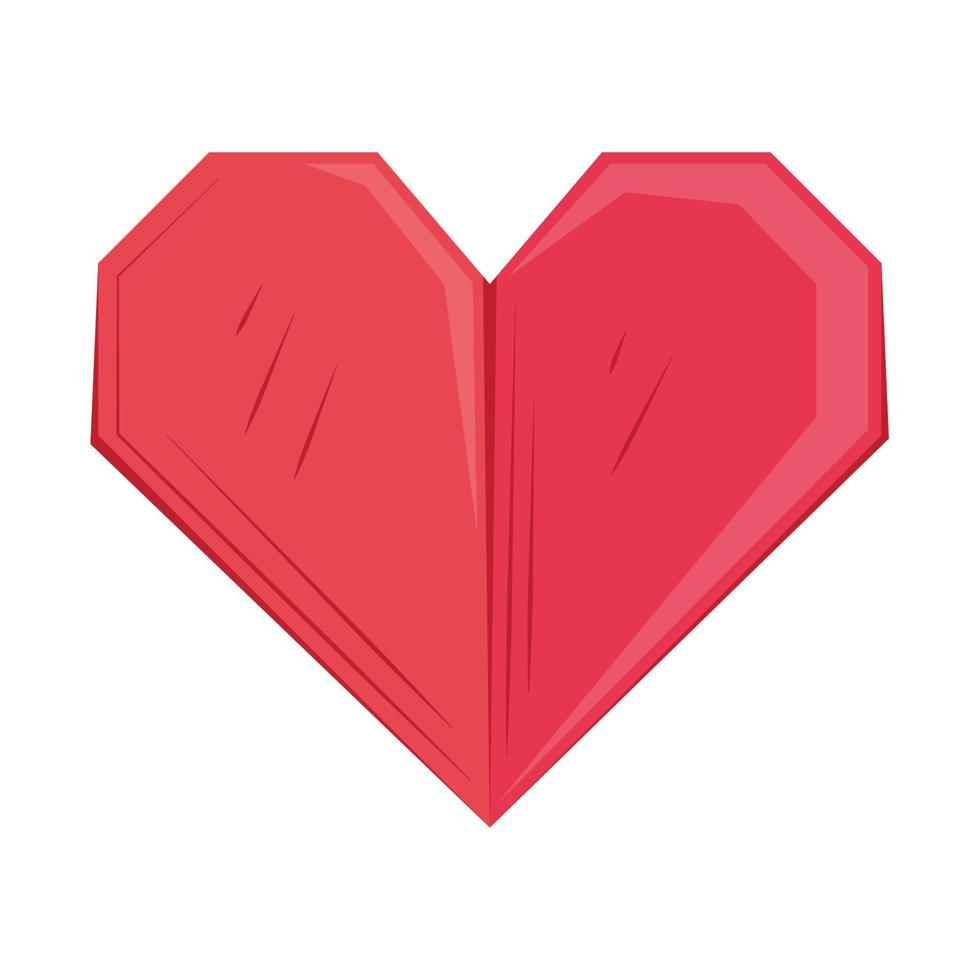 paper cut heart vector