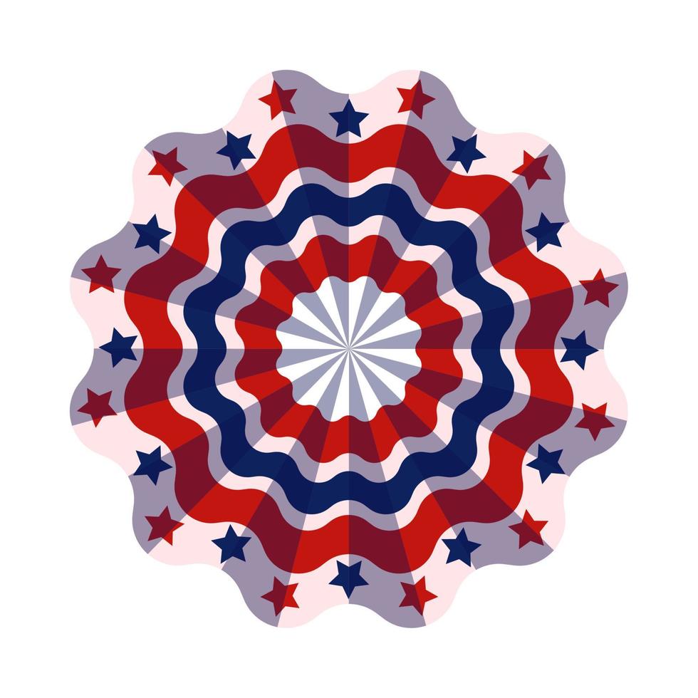 american flag rosette vector